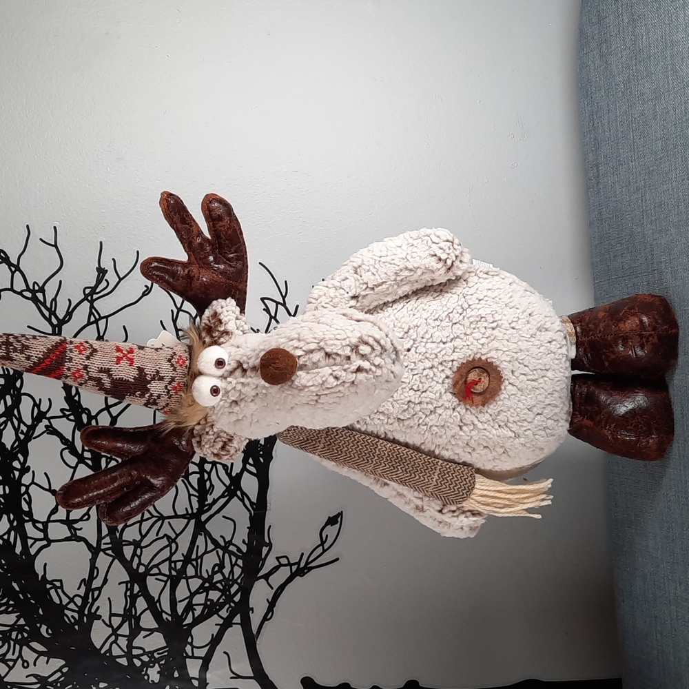 Reindeer Moose Plush Whimsical Standing Christmas Holiday Winter Adorable Decor